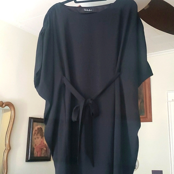 S.L. Fashions Batwing Sleeve Mini Dress Size 8 - Picture 2 of 6